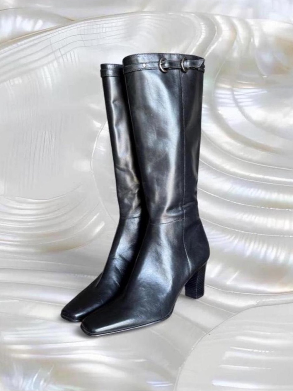 Y2K Michelle D Leather Heeled Boots
